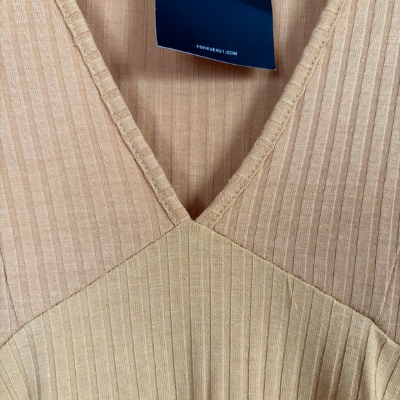 Forever21 Long Sleeve Knit Mustard Yellow Dress - Picture 7 of 15